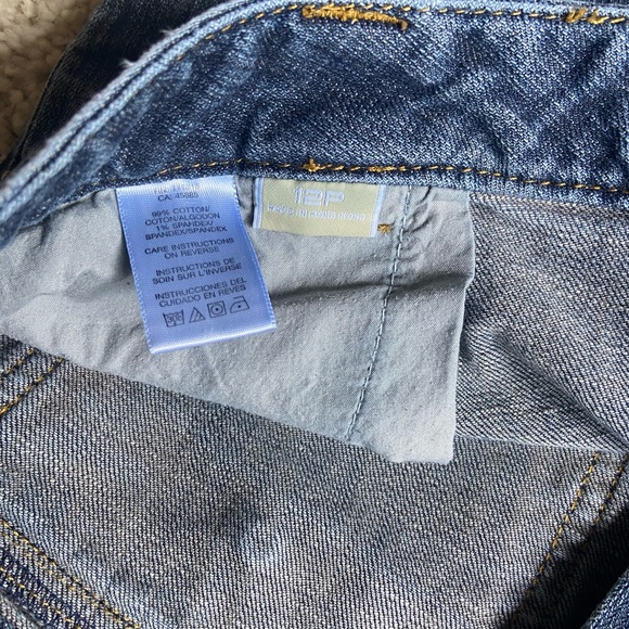 Michael Kors Jean Denim Flap Capris Size 12 Petite - Picture 3 of 5